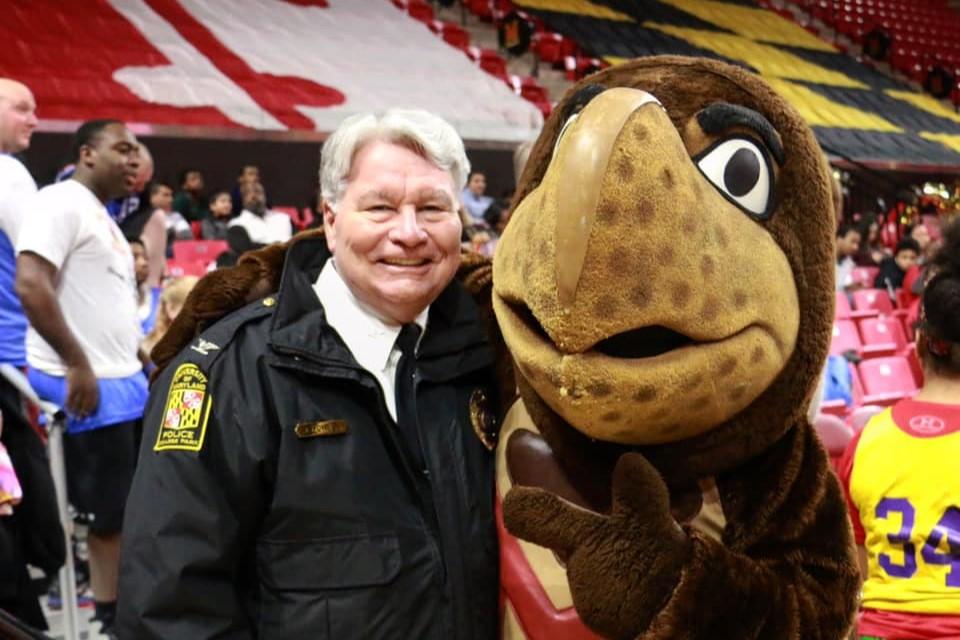 Chief Mitchell with Testudo